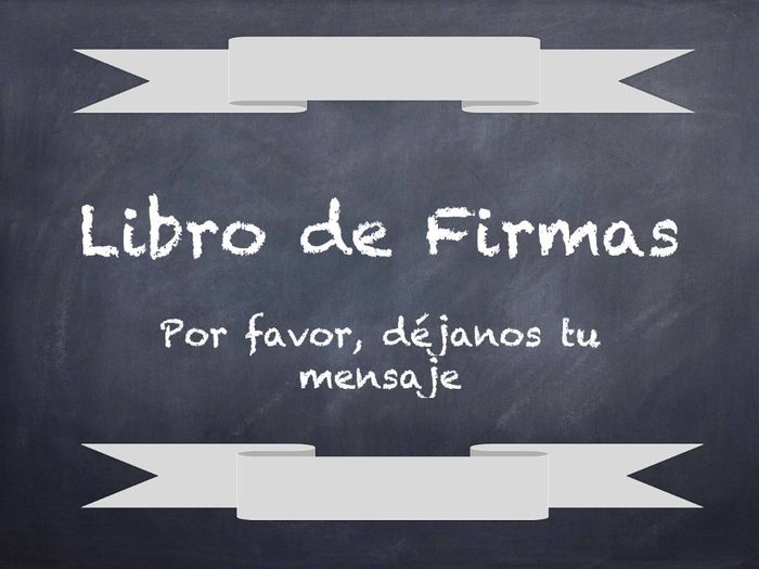 Para el libro de firmas