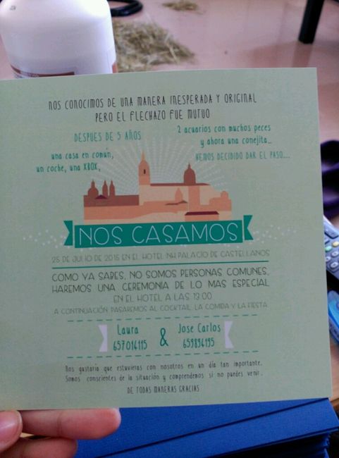 Nuestras invitaciones por fin en casa - 3