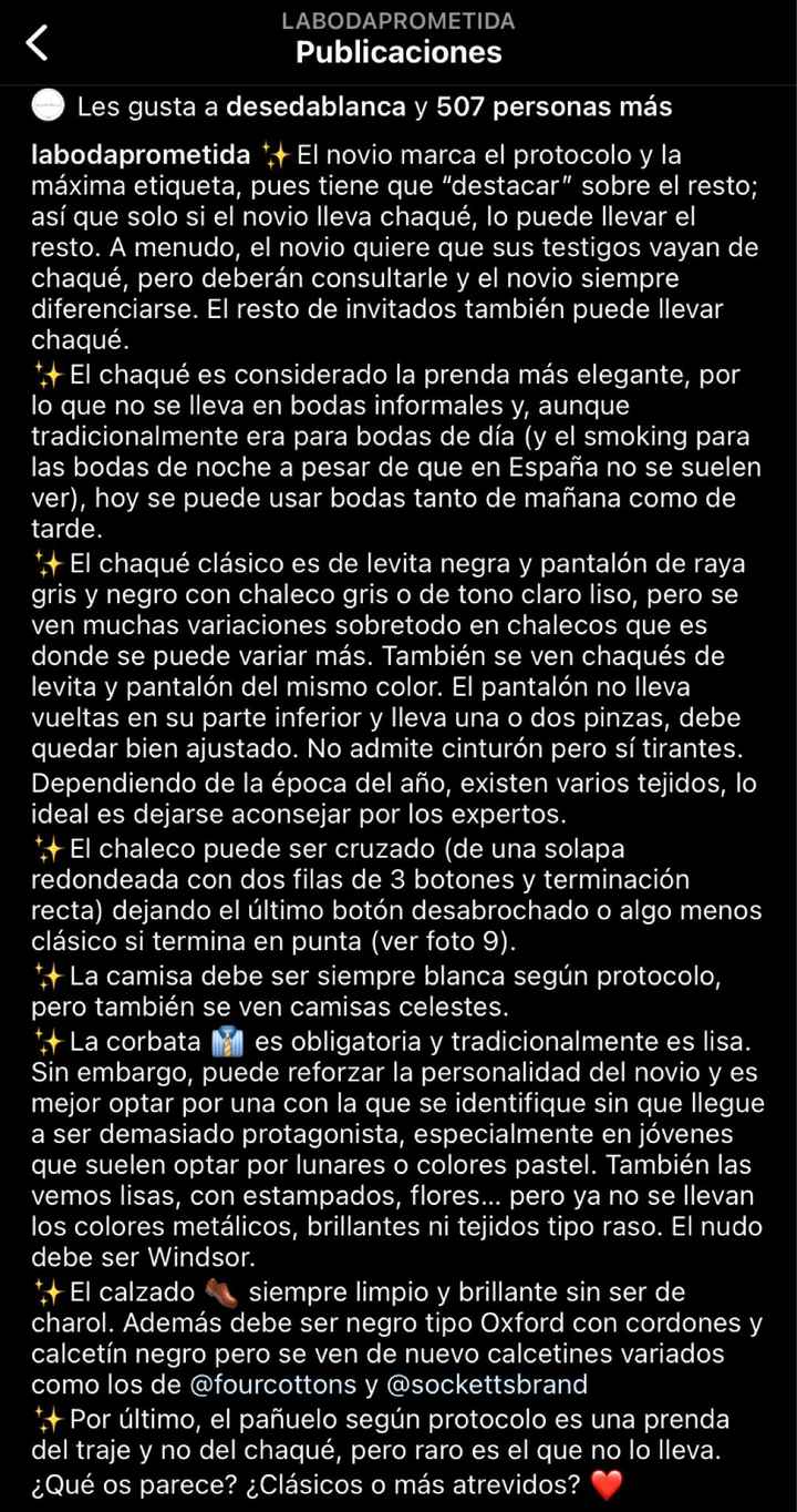 ¿Quien puede llevar chaqué? - 1
