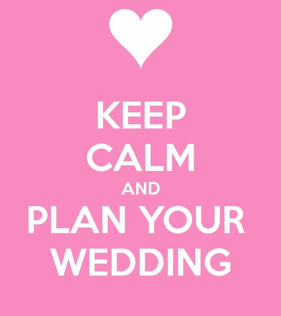 keep calm and plan your wedding