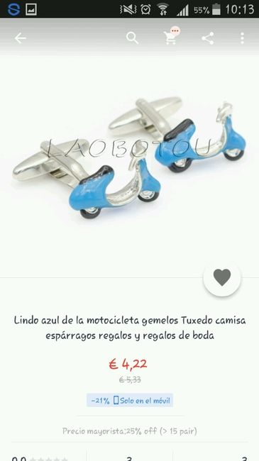 Ideas de gemelos para los novios - 1