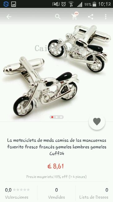 Ideas de gemelos para los novios - 4