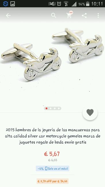 Ideas de gemelos para los novios - 9
