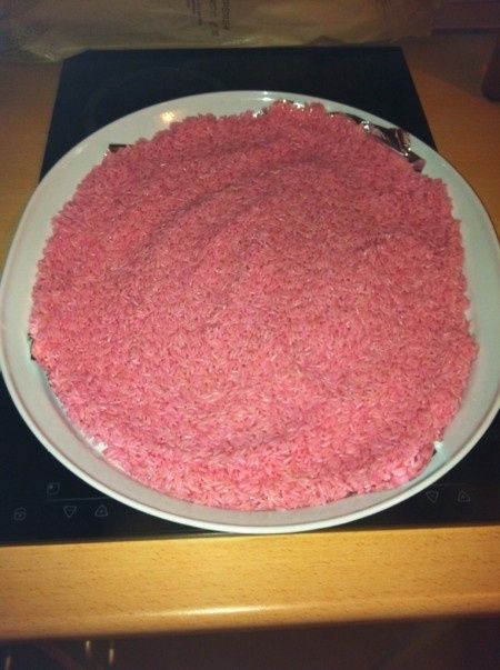 Teñir arroz con papel pinocho! - 1