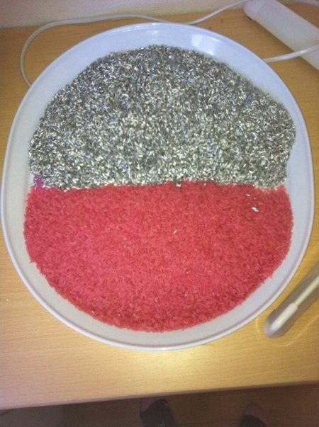 Teñir arroz con papel pinocho! - 1