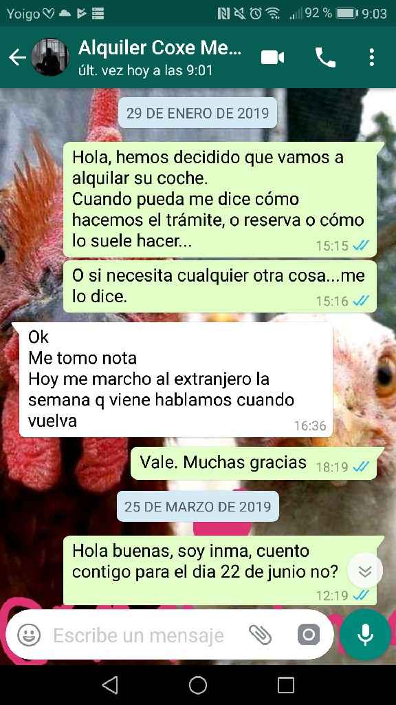 a dos meses, y me deja tirada el del alquiler de coche antiguo. - 1