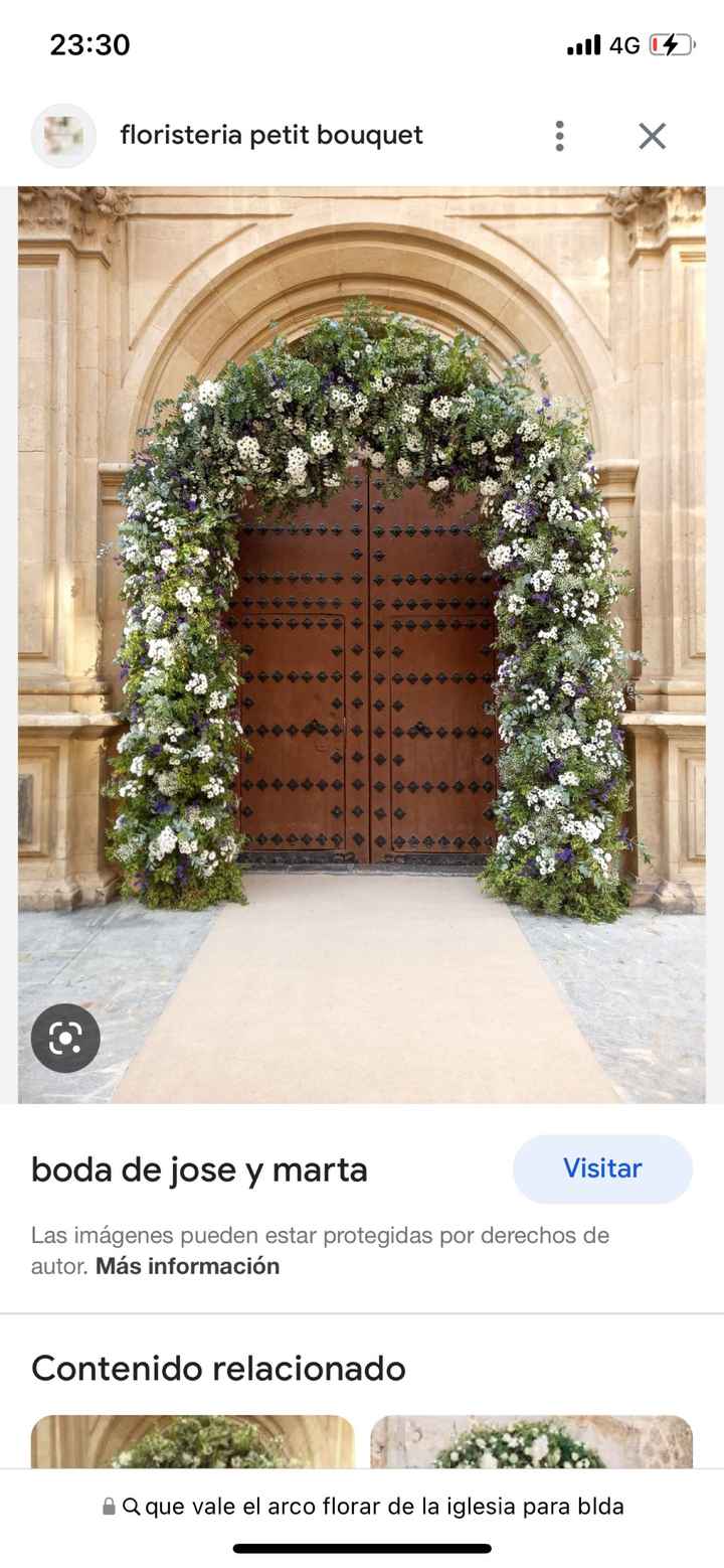 Alguien sabe el precio del arco floral De la Iglesia más o menos - 1
