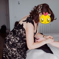 Madre novia vestido encaje espalda efecto tatuaje