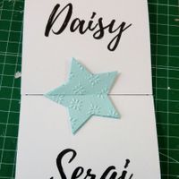 Cierre estrella troquelado y embossing