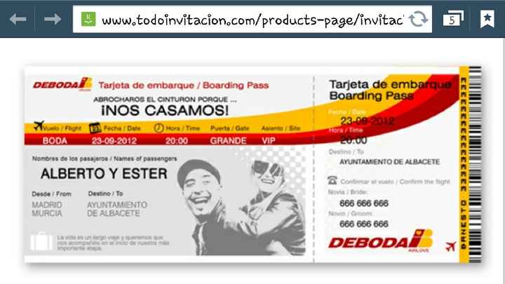 Número de cuenta en la invitación - 1