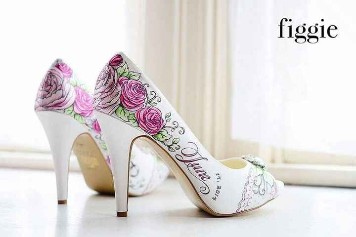 Zapatos pintados a mano de novia - 1