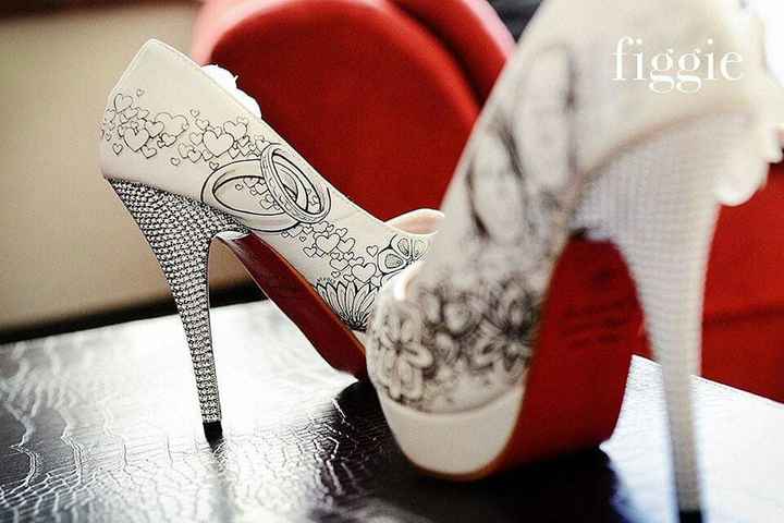 Zapatos pintados a mano de novia - 3