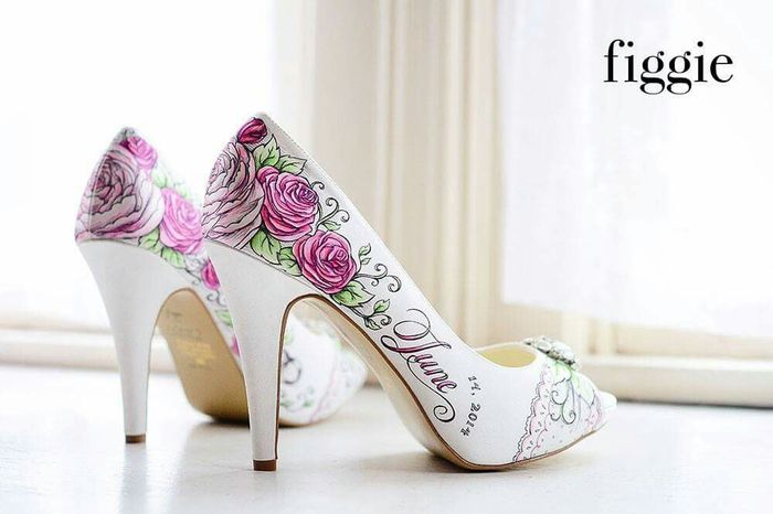 Zapatos pintados a mano de novia - 1