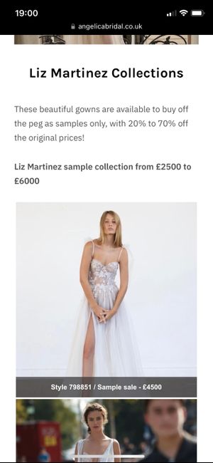Precios de vestidos de Liz Martínez 1