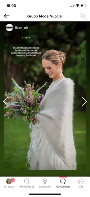 Opciones de “abrigo” para novias de otoño e invierno 43