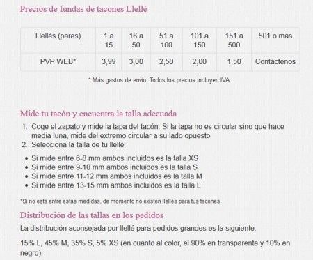 precios llelles