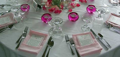 Decoración de mesas para la boda
