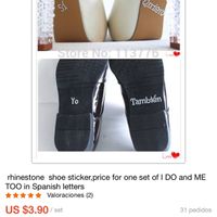 Pegatinas "si quiero"para los zapatos de los novios - 1