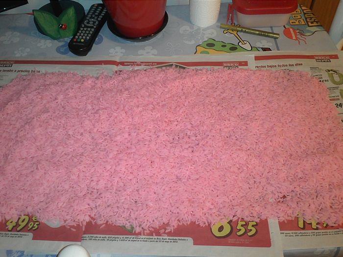 Arroz teñido