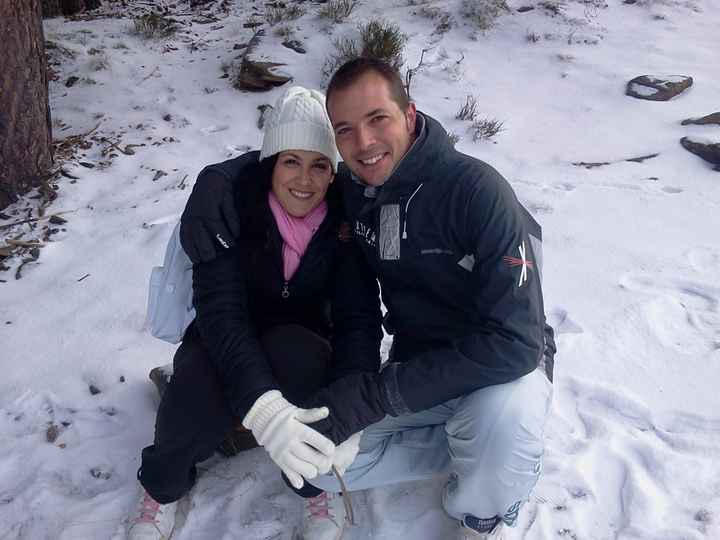 En la nieve!