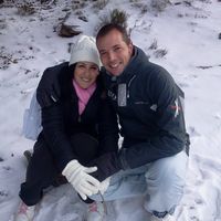 En la nieve!