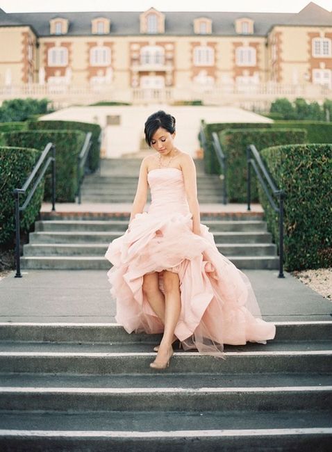 Vestido novia rosa