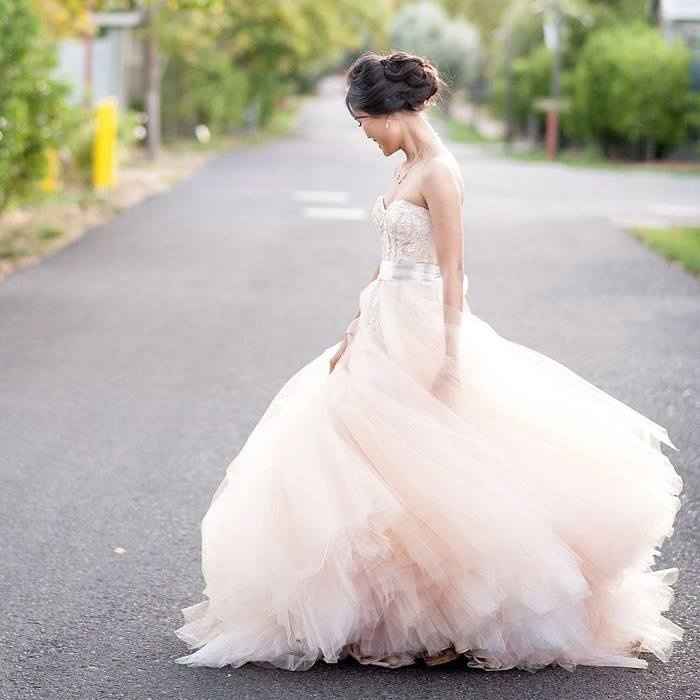 Vestido novia rosa