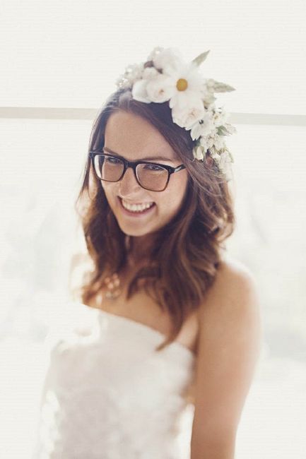 Novia con gafas