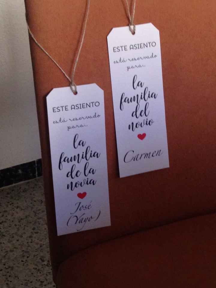 Etiquetas reserva sitio ceremonia