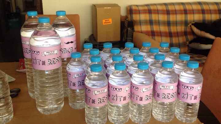 Botellas de agua para el Kit Hotel