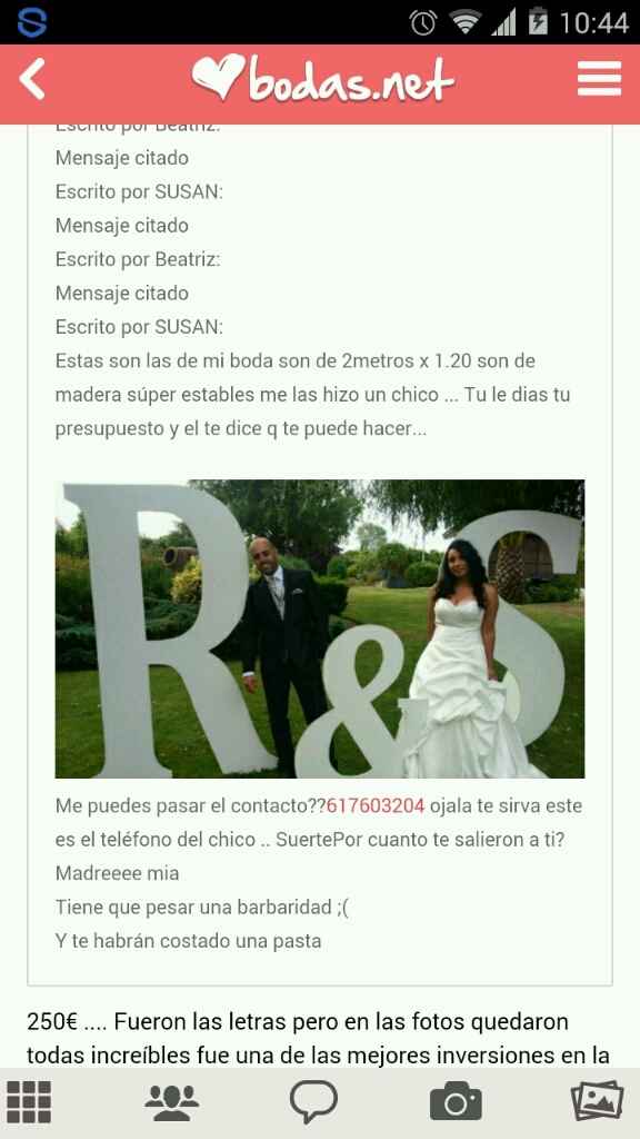 Letras gigantes boda - 1