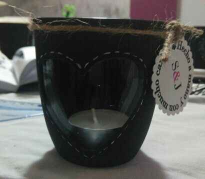 Porta velas con tarros de cristal - 1