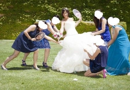 Fotos de damas de honor con la novia... - 1