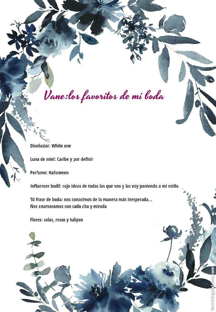 Vane: Los favoritos de mi boda - 1