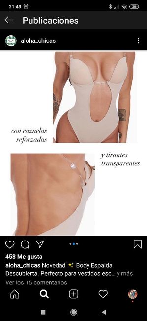 Spanx con vestido espalda abierta/ilusión 1