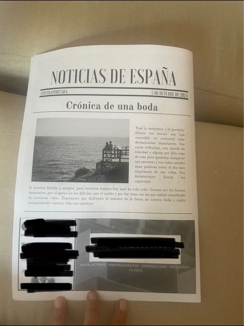 Periódico de nuestra boda 12