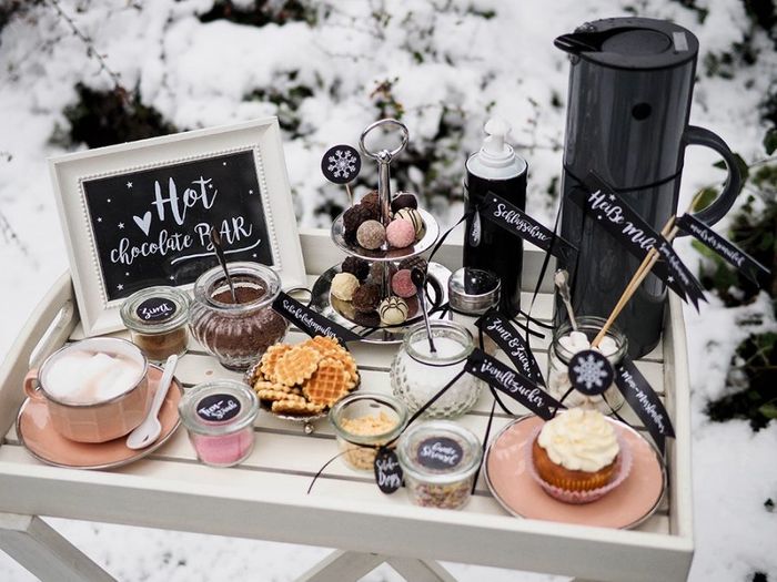 Chocolate caliente en una boda de invierno, lo pondrías?  ☕️ 5