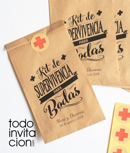 Bolsas kraft para bodas 8