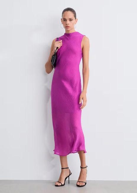 Vestidos lisos de invitada en Mango con descuentos 12