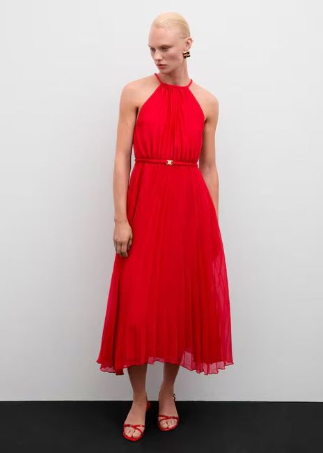 Vestidos lisos de invitada en Mango con descuentos 14