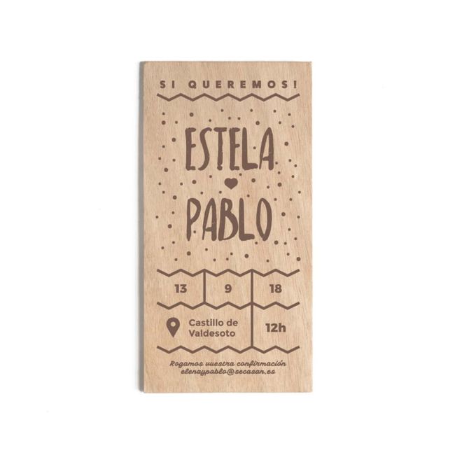 Invitaciones en madera 1