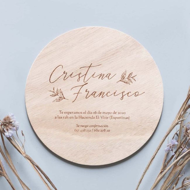 Invitaciones en madera 2