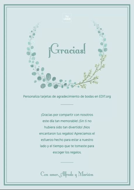 Tarjetas de agradecimiento 2