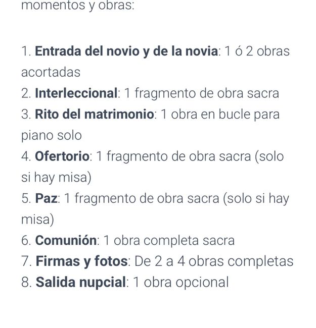 Canciones ceremonia religiosa- Dudas 1
