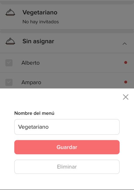 Ayuda edición opciones menús boda 1