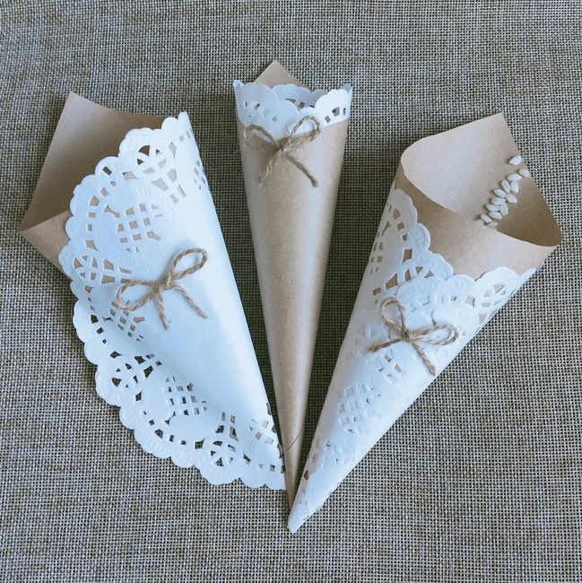 Conos para arroz con blondas: un detalle dulce y práctico 7