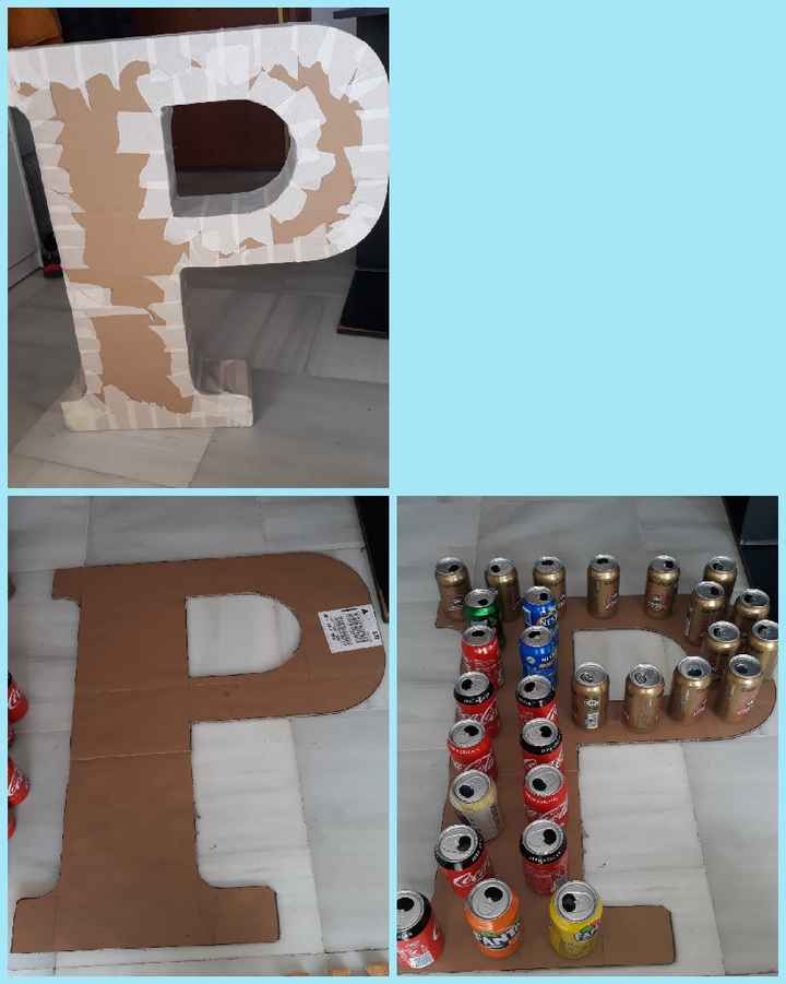 Como hacer las iniciales en carton - 1