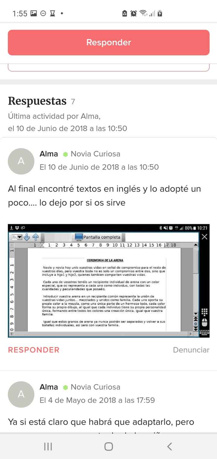 Texto bienvenida y ritual arena - 1