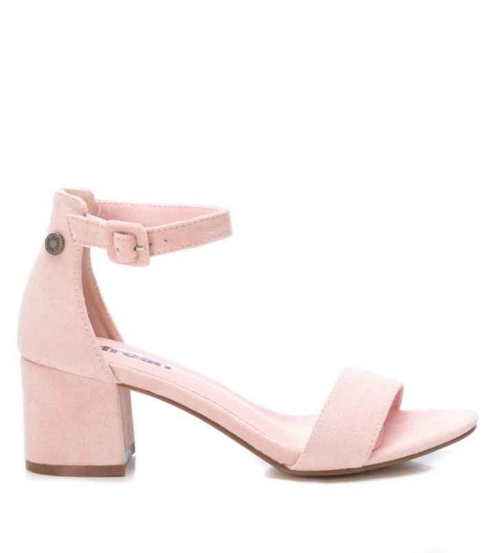 Sandalias ante rosa para novias - 1