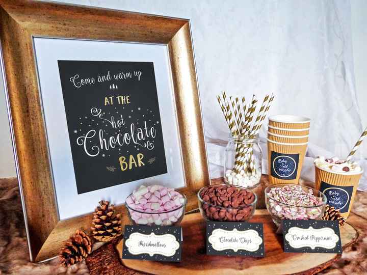 Chocolate caliente en una boda de invierno, lo pondrías?  ☕️ - 3